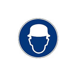 Disque bleu d'obligation, diamètre 300 mm, modèle ''Casque''
