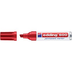 Marqueur permanent E 500 à pointe biseautée 2 à 7mm résiste à l'usure et à la lumière séchage rapide coloris noir, boîte de 10 pièces