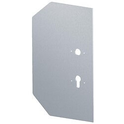 Plaque de propreté inox 304 adhésivée série Boëdic 298 x 180 mm clé I à la paire