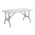 Table pliante rectangulaire en plastique 1830x760 H740mm, plateau épaisseur 45mm, encombrement repliée 45mm