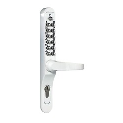 Serrure à code mécanique type Keylex Profil laqué blanc