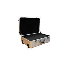 Valise aluminium avec mousse prédécoupée + poignée télescopique 610x430x242