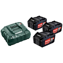 Pack énergie sans fil 18V 3 batteries 4Ah + chargeur ASC 145 metaloc