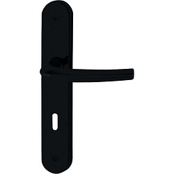 Ensemble aluminium embouti San Diégo entraxe 195 mm noir mat clé L