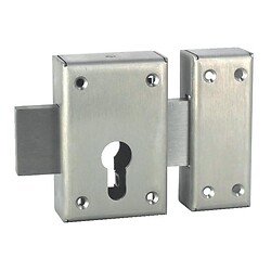 Verrou inox à cylindre profilé