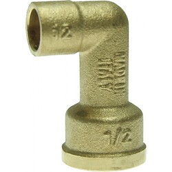 Coude fer/cuivre 90 GCU long - diamètre 14 mm - femelle 15x21 (1/2")