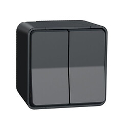 Double va et vient gris anthracite saillie Mureva Styl IP55 IK08