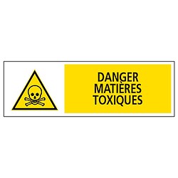 Panneau rectangulaire rigide "Danger matières toxiques"