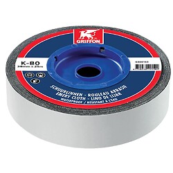 Rouleau abrasif d'atelier flexible résistant à l'eau pour ébavurage chanfreinage et ponçage nettoyage grain 80 25mx38mm