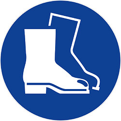 Disque bleu d'obligation, diamètre 300 mm, modèle ''Chaussures''