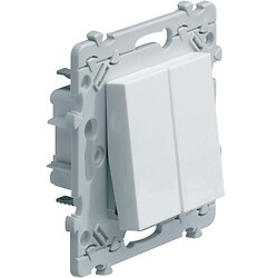 Double poussoir Essensya blanc 1O+1F