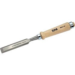 Ciseau de sculpteur à manche bois à lame longueur 145 mm et largeur 25 mm - B-607-25