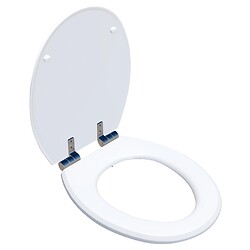 Abattant WC double blanc frein de chute Meaban II