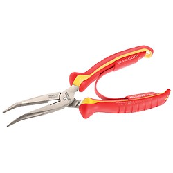 Pince à bec demi rond coudé VDE 1000V - 195A.20VE