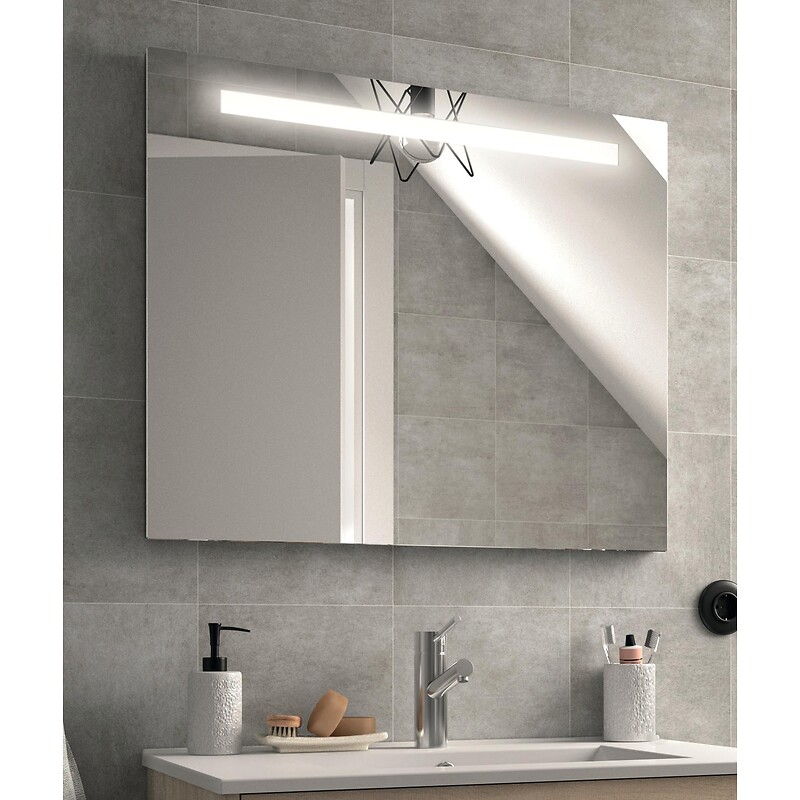Miroir de rasage anti-buée, 4 ventouses Miroir de douche anti-buée