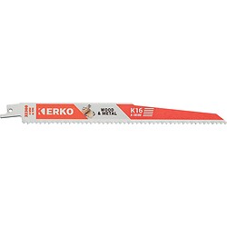 Lames de scies sabres bois K16, 228x22x1,6 mm, 6 dents/pouce, carte de 5