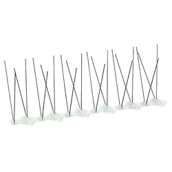 Pics anti-oiseaux Bird Guard 6 avec tiges inox 12 cm, carton de 25 mètres