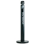 Cendrier sur pied mobile Smokers'Pole, capacité 1000 mégots, coloris noir