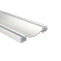 Rail bas pour portes coulissantes de meubles Palma, finition blanc, longueur 3000 mm