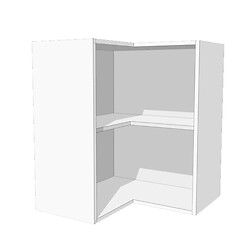 Caisson d'angle haut 2 portes hauteur 780 mm largeur 650 mm prodondeur 650 mm coloris blanc portes 297 mm et 317 mm