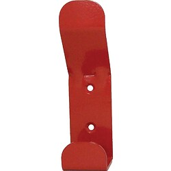 Patère double tête acier laqué finition rouge RAL 3020