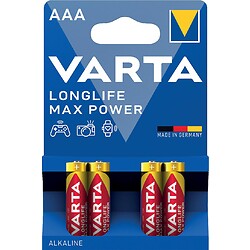 Pile alcaline Longlife Max Power AAA/LR03 x4 1,5 V