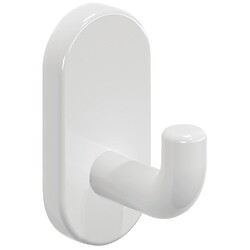 Patère porte-peignoir nylon blanc 58 x 28 mm
