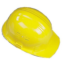Casque de chantier en polyéthylène Opus jaune
