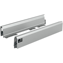 Kit tiroir ArciTech longueur 270 mm - hauteur 94 mm - coloris argent - livré avec profils, attaches-façade et caches
