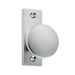 Bouton de porte tournant de tirage type EDI sur platine de 86 x 30 mm alu anodisé naturel