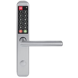 Garniture de porte électronique à code type Easykey Slim entraxe 70 carré de 7 porte 40 mm réversible