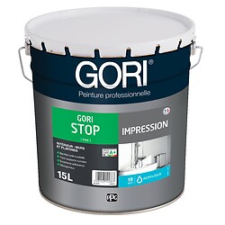 Peinture acrylique multisupports barrière anti-humidité pour murs et plafonds Goristop Impression blanc bidon de 15l