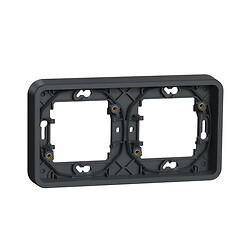 Cadre 2 postes encastré gris anthracite Mureva Styl composable