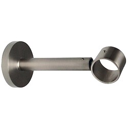 Support mural pour tube diamètre 28 mm finition nickel mat ligne tendance extensible 10 à 15 cm