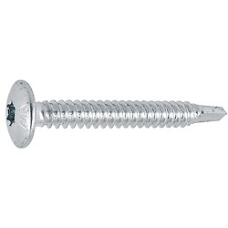 Vis penture autoperceuses tête ronde Torx acier zingué blanc entièrement filetées, Ø 6,3 mm x L 70 mm, boîte de 100