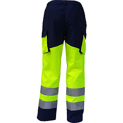 Pantalon haute visibilité jaune fluo/bleu nuit 42