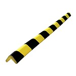 Protection d'angle en mousse, coloris jaune/noir, longueur 75 cm, largeur 3 cm, hauteur 3 cm.