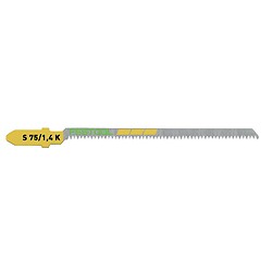 Lames de scies sauteuses HCS S 75/1,4 K longueur 75 mm carte de 5 lames