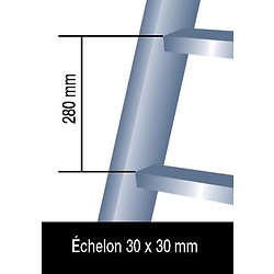 Échelle transformable 2 plans Platinium, 2 x 6 échelons, hauteur de travail maxi 3,82 m