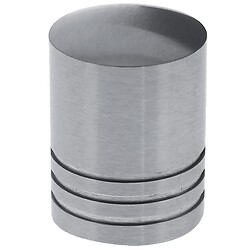 Bouton cylindrique rainuré Boëdic - inox massif 304 - Ø 15 mm