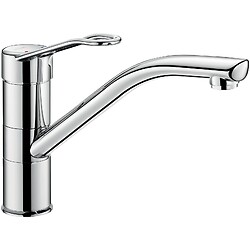 Mitigeur évier à bec orientable H.155 L.230 manette ajourée