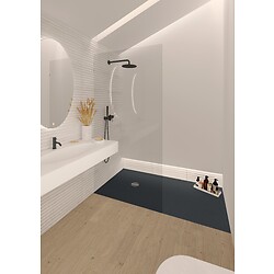 Receveur minéral Paama 90x90 anthracite