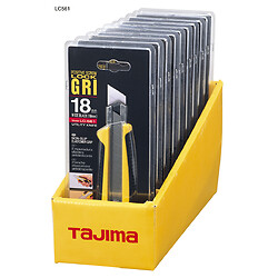 Cutter avec grip élastomère 18mm - blocage à molette - par 12 pièces