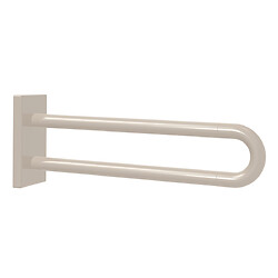 Barre d'appui murale amovible Verso Care 600 mm avec protection antibactérienne - avec platine - Blanc 019