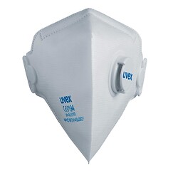 Masque de protection respiratoire jetable FFP1 pliable Uvex silv-Air 3110 avec soupape - boîte de 15