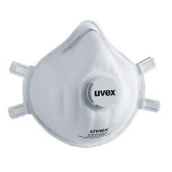 Masque de protection respiratoire jetable FFP3 taille L à coque Uvex silv-Air 2310 avec soupape - boîte de 15