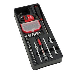 Module douilles et cliquetis 1/4" 61 Pièces