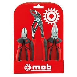 Lot de 3 pinces bi-matière