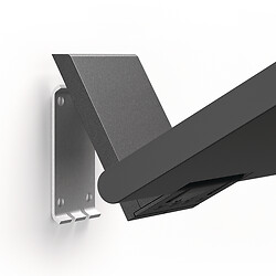 Cavere Care Siège douche rabattable vario amovible, avec platine, découpe ergonomique, 450x450 mm - 091 - Noir carbone