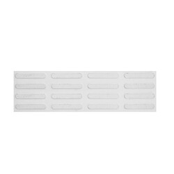 Bande de guidage podotactile caoutchouc blanc - 840x240x7 mm - lot de 5 pièces